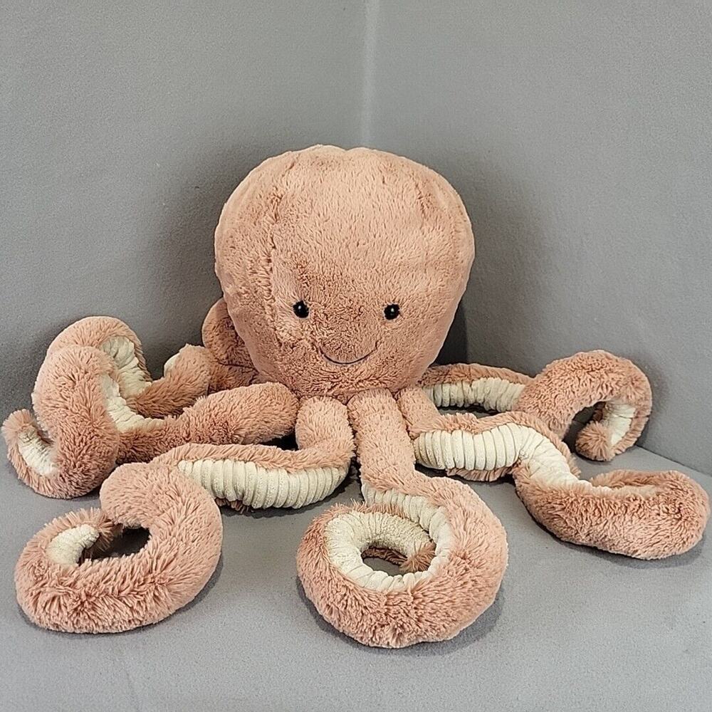 Jellycat Large ODELL OCTOPUS Soft Mauve Plush Stuffed Animal Toy